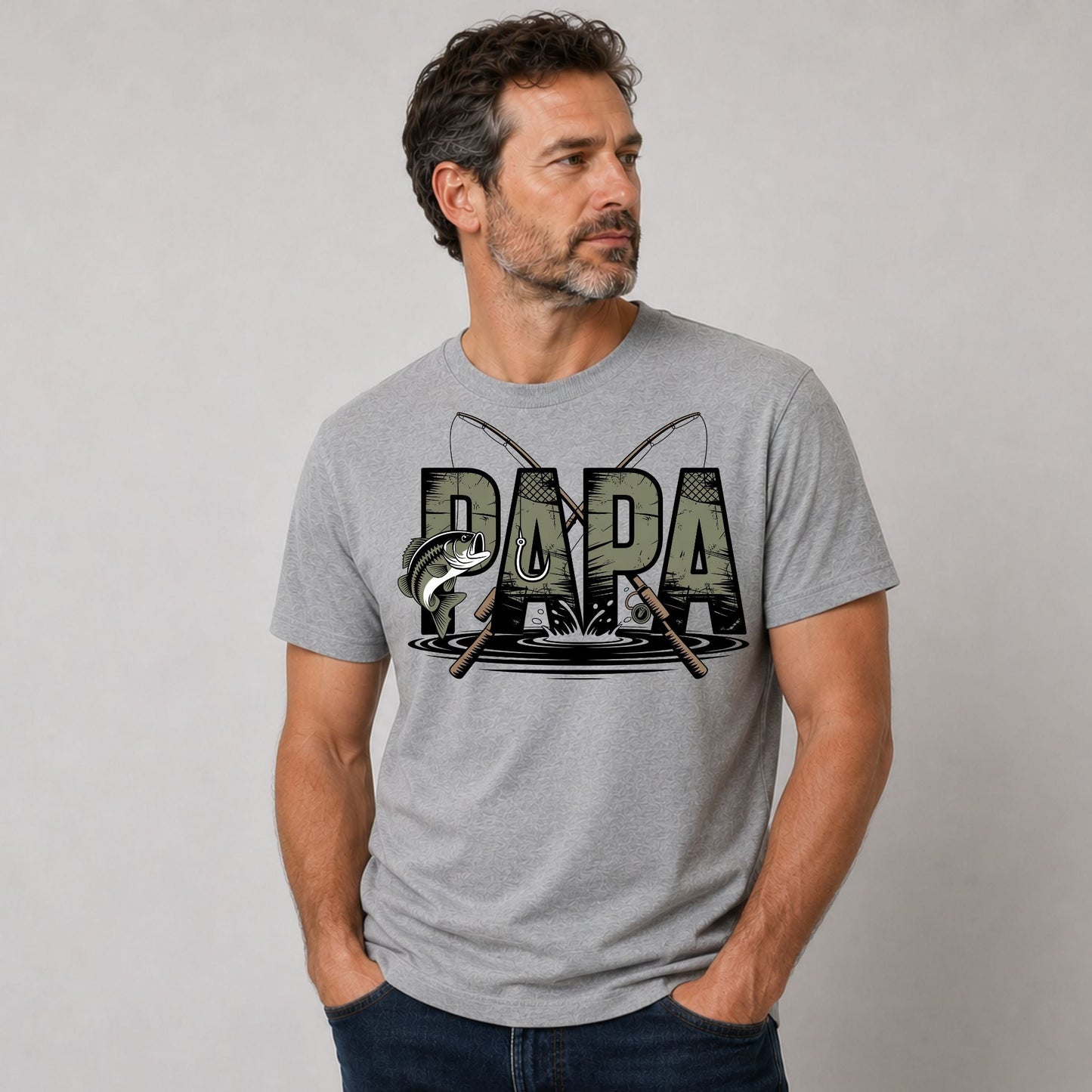 Papa Fishing Tshirt