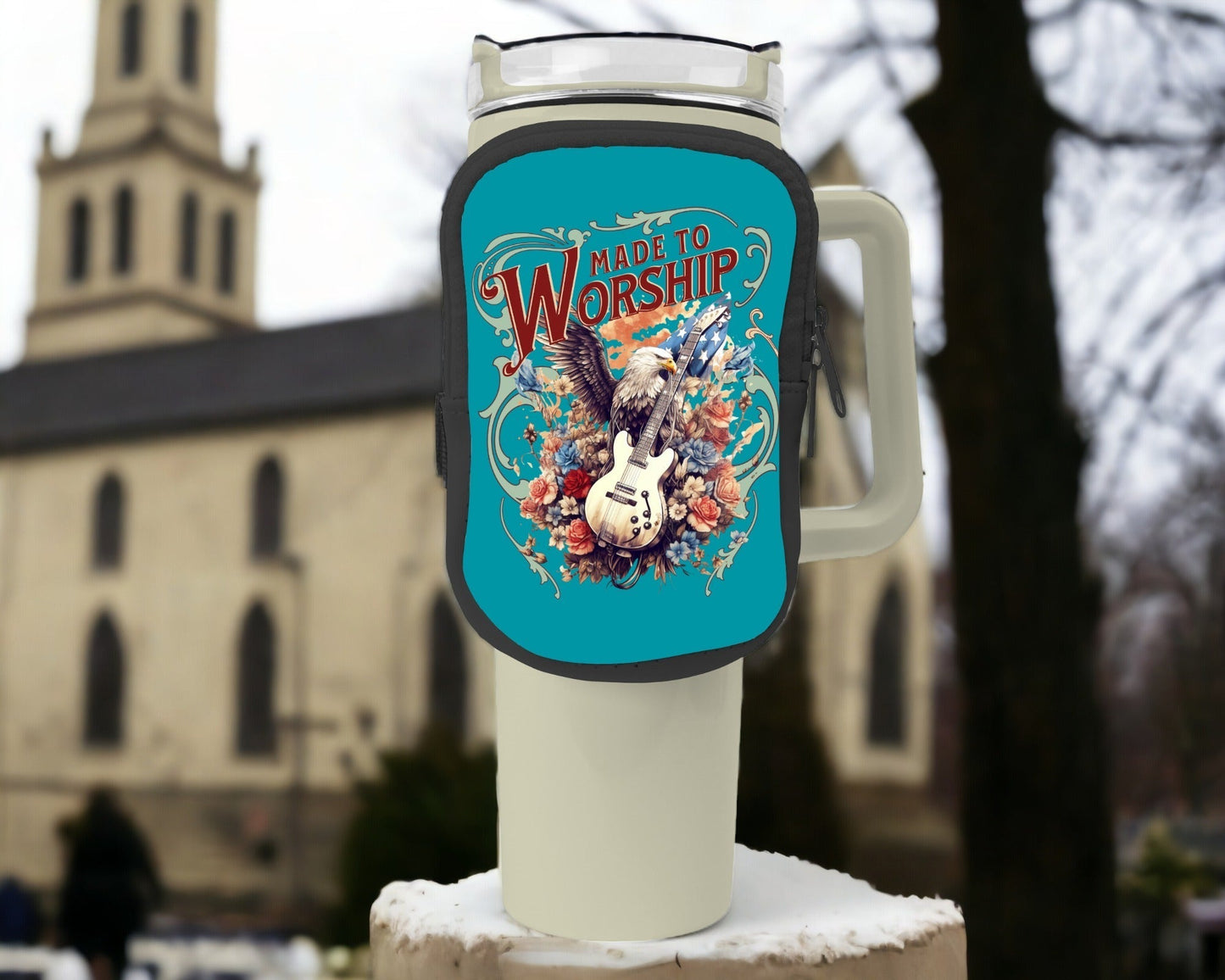 Made To Worship Zippered Pouch/Bag For 40oz Tumbler