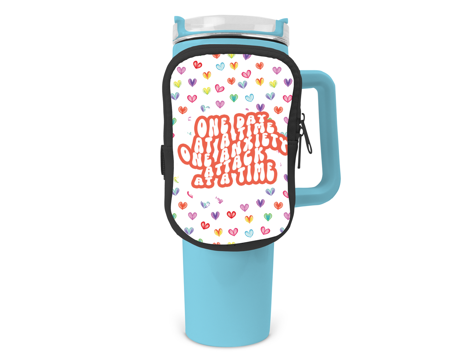 One Day At A Time Zippered Pouch/Bag For 40oz Tumbler