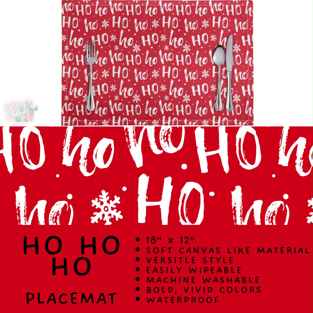 Batch #588 - Table Runners - Closes 9/21 - ETA early/mid Nov - Ho Ho Ho Placemat