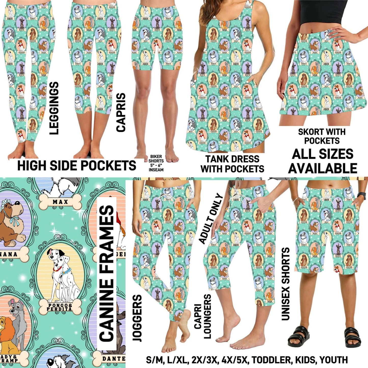 RTS - Canine Frames Skort with Pockets