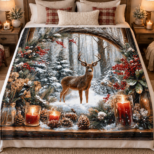 Winter Deer 50x60 Blanket | Run Ends 10/9 | ETA 42 days