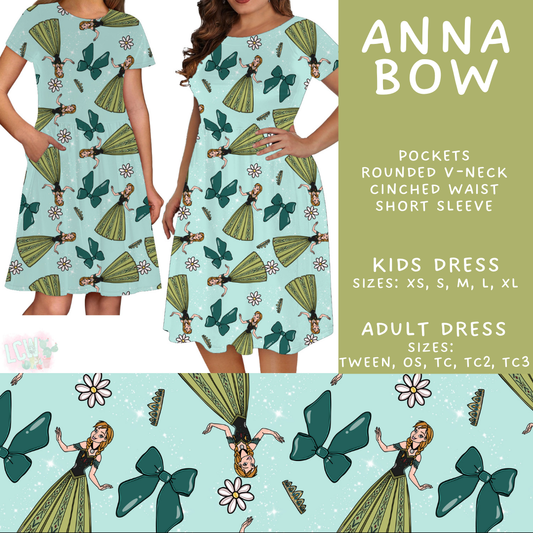 Batch #503 - Princess Bows - Closes 3/13 - ETA mid May - Anna Bow Adult & Kids Dresses