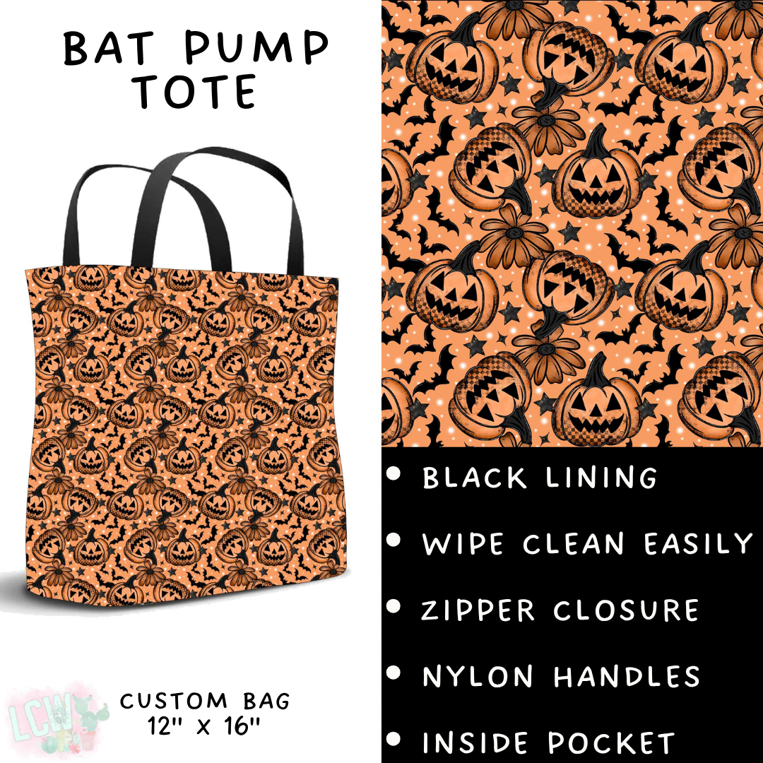 Batch #556 - Halloween 3 - Closes 7/15 - ETA mid Sept - Bat Pump Tote