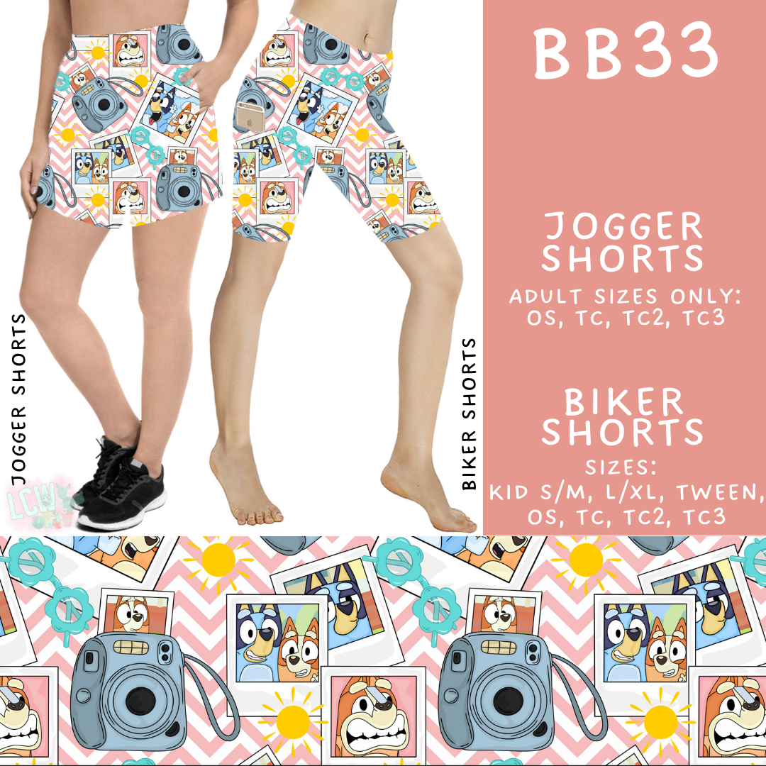 Batch #512 - Blue Buds 2 - Closes 4/3 - ETA Early June - BB33 Biker & Jogger Shorts