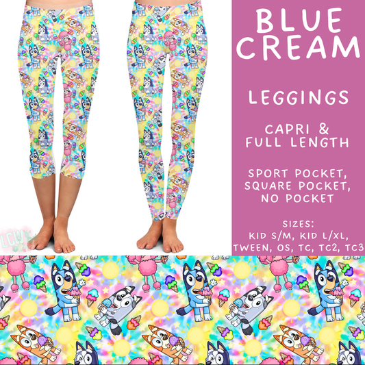 Batch #506 - Cool Characters 13 - Closes 3/20 - ETA late May - Blue Cream Full and Capri Length Leggings