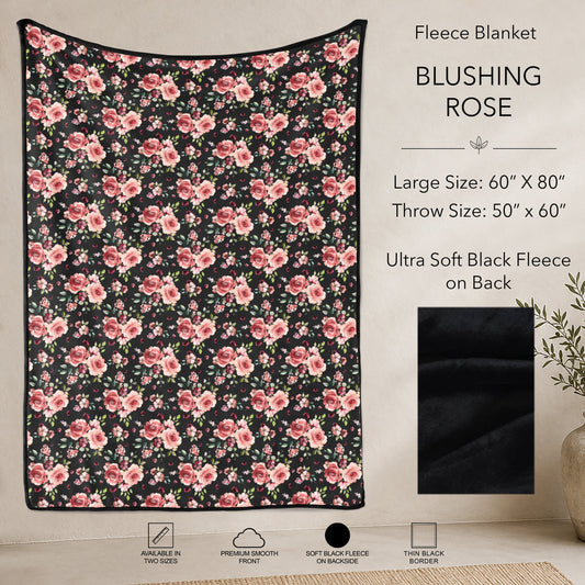 B304 - Pre-Order Blushing Rose Fleece Blanket (Closes 7/31. ETA: early Oct)