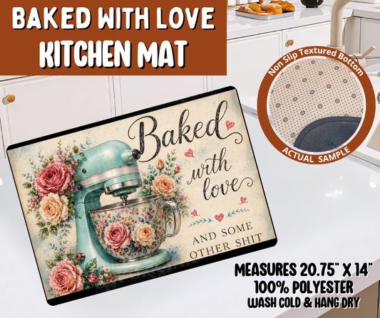 Preorder! Closes 10/19. ETA Jan. Baked With Love Kitchen Mat