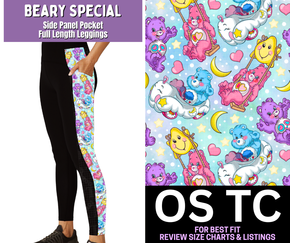 Beary Special Side Panel Pocket Full Length Leggings