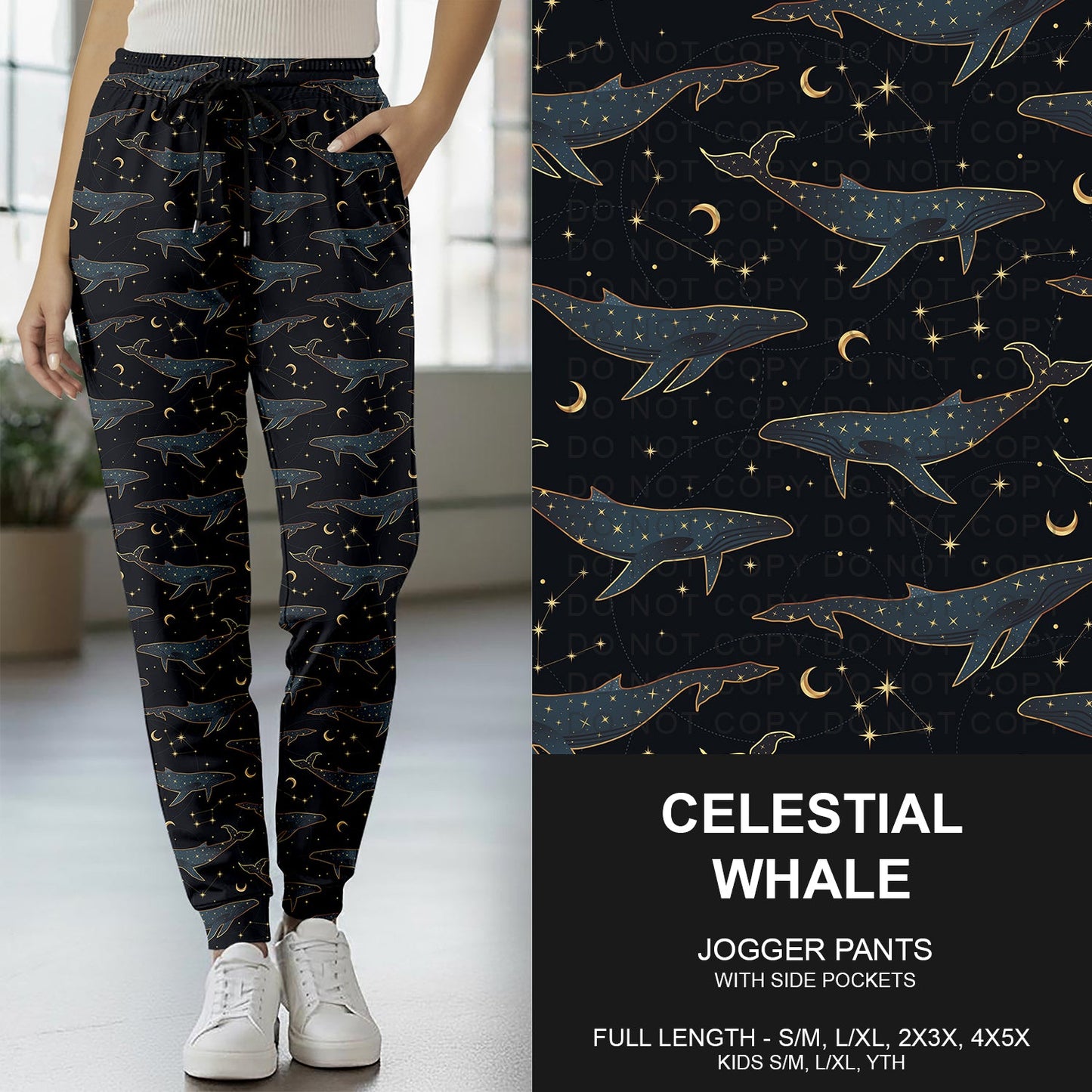 B264 - Preorder Celestial Whale Jogger Pants (Closes 12/07. ETA early Feb.)