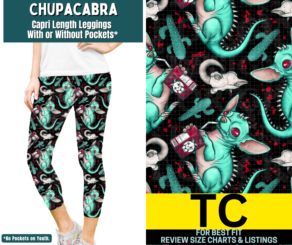 Chupacabra Capri Length Leggings w/ Pockets