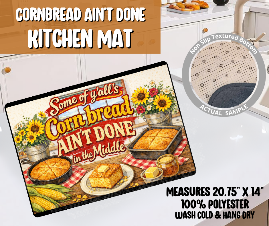 Cornbread Ain't Done Kitchen Mat