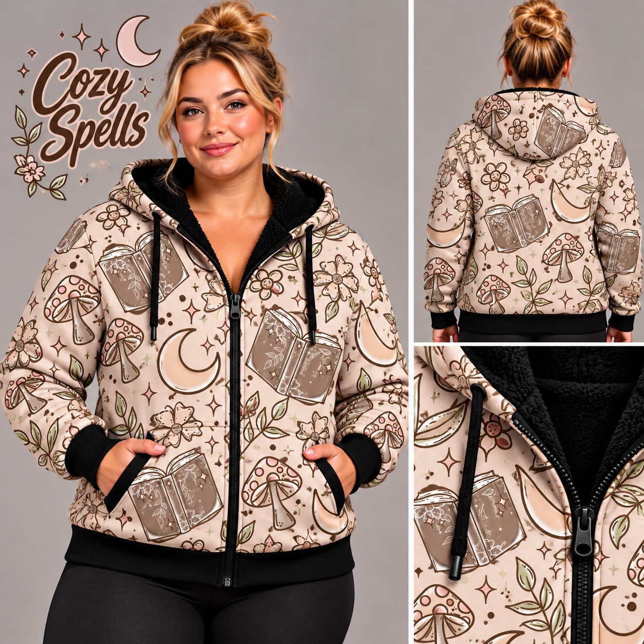 Cozy Spells-FLEECE LINED HOODED JACKET-PREORDER CLOSING 11/9