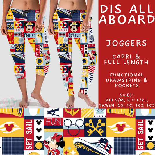 Batch #552 - Magical Faves 22 - Closes 7/6 - ETA early Sept - Dis All Aboard Full and Capri Length Joggers