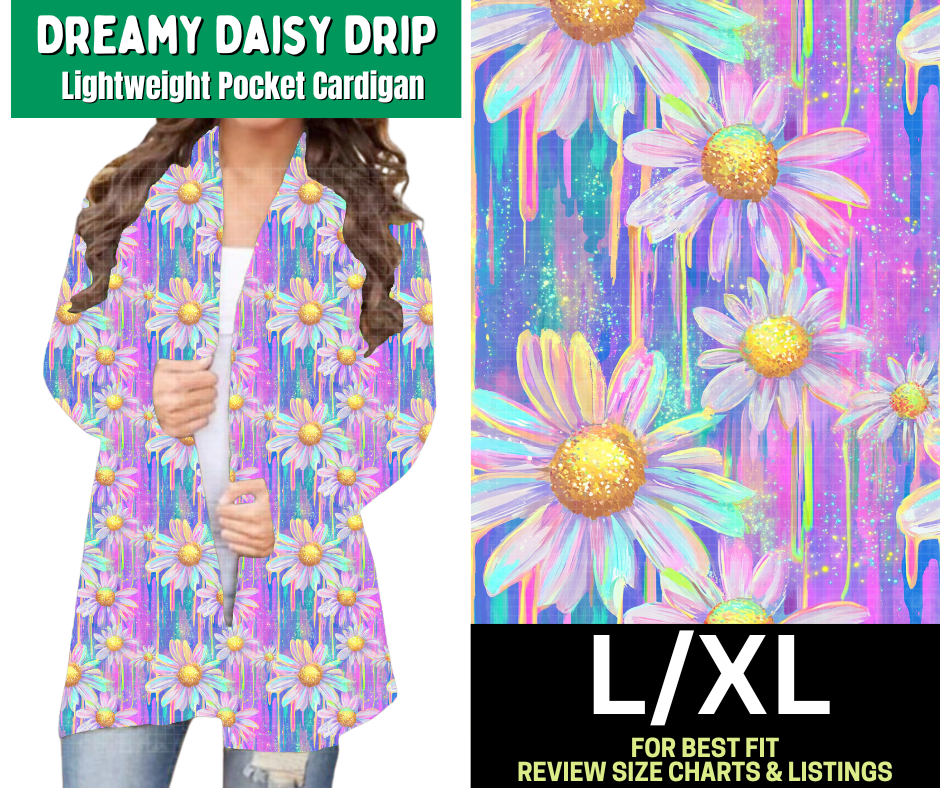 Dreamy Daisy Drip Pocket Cardigan