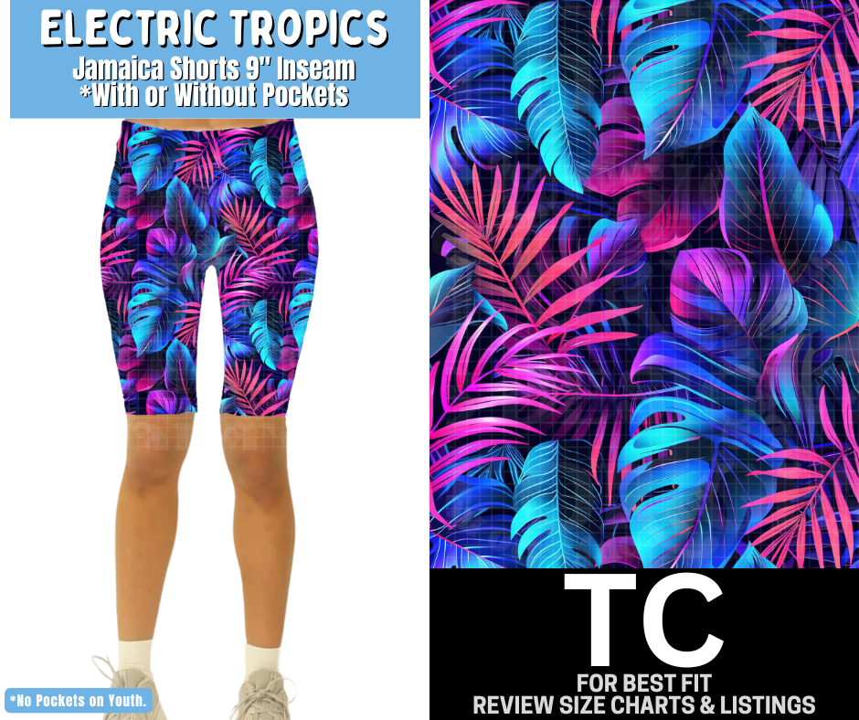 Electric Tropics Jamaica Shorts w/ Pockets