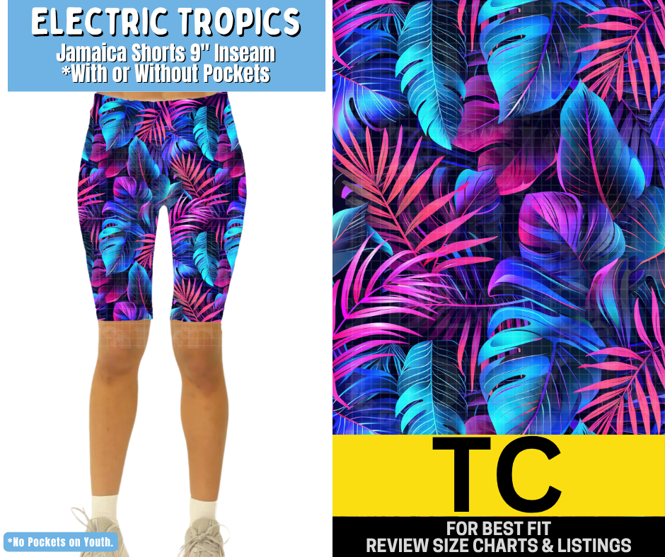 Electric Tropics Jamaica Shorts w/ Pockets