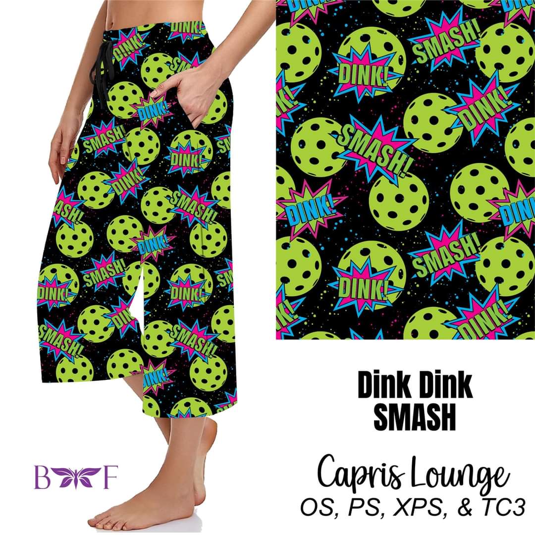Pickleball Dink Dink Smash leggings, capris, capri lounge and jogger and shorts