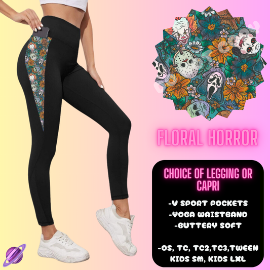 FLORAL HORROR- HOODIE OUTFIT RUN-5 STYLE BOTTOMS- PREORDER 2/20