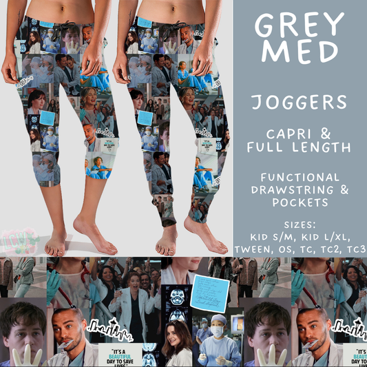 Batch #502 - Show Time - Closes 3/11 - ETA mid May - Grey Med Full and Capri Length Joggers