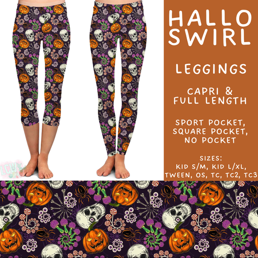Batch #560 - Halloween 4 - Closes 7/26 - ETA late Sept - Hallo Swirl Full and Capri Length Leggings