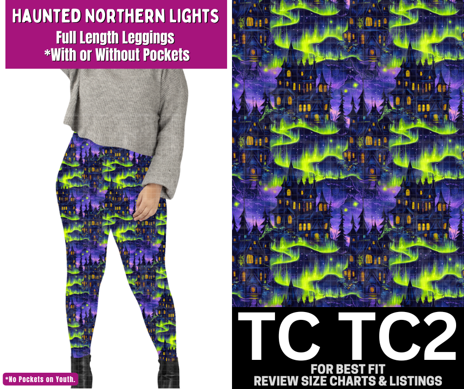 Haunted Northern Lights Full Length Leggings w/ Pockets