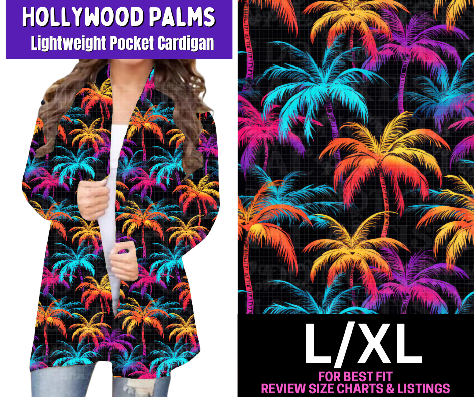 Hollywood Palms Pocket Cardigan