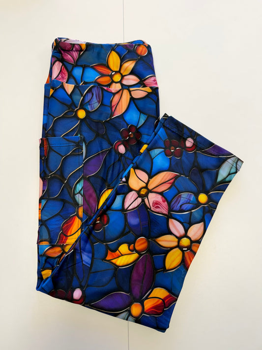 Deep Stained Glass Capri w/ Pockets *RTS