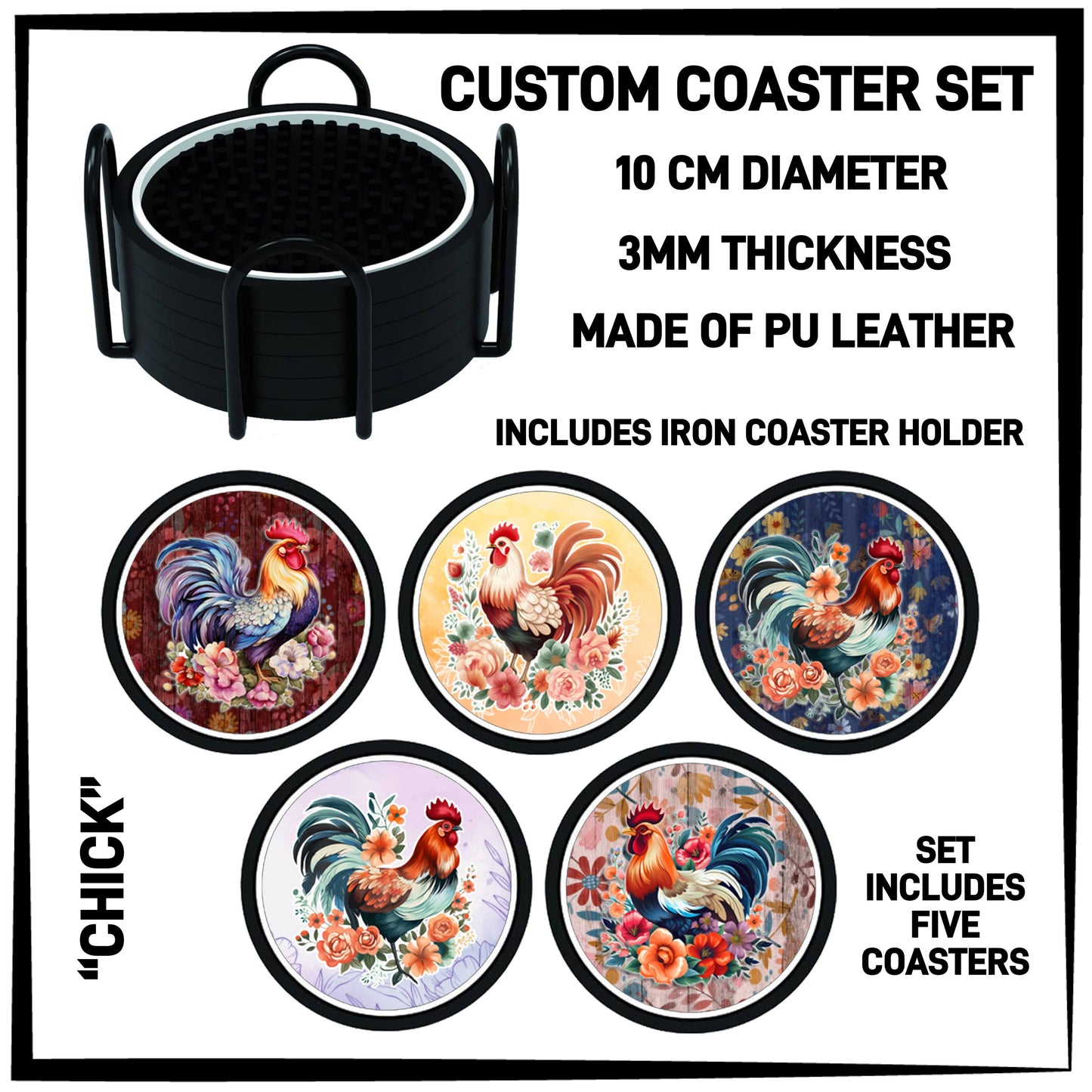 RTS - Chick Coaster Set