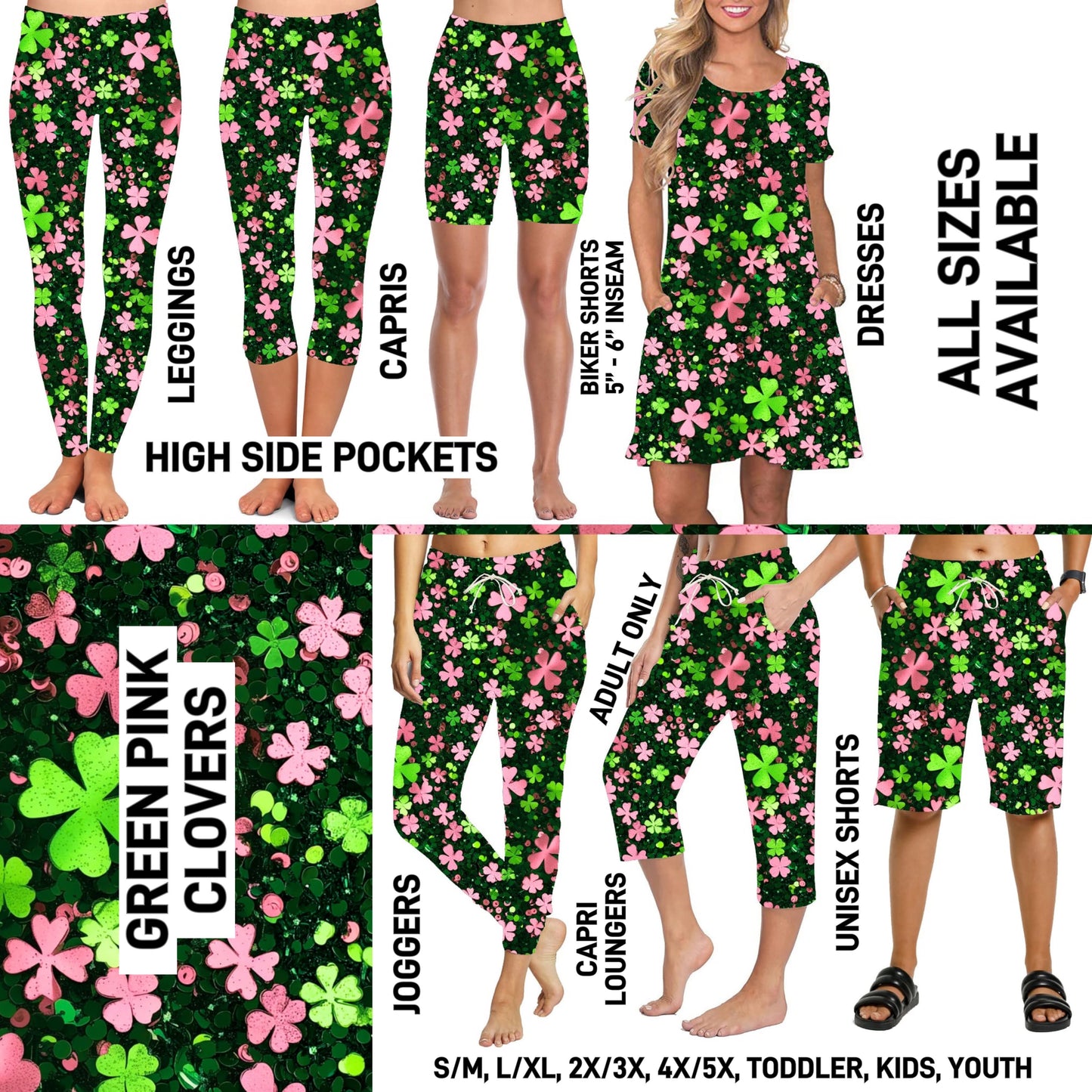 RTS - Green Pink Clovers
