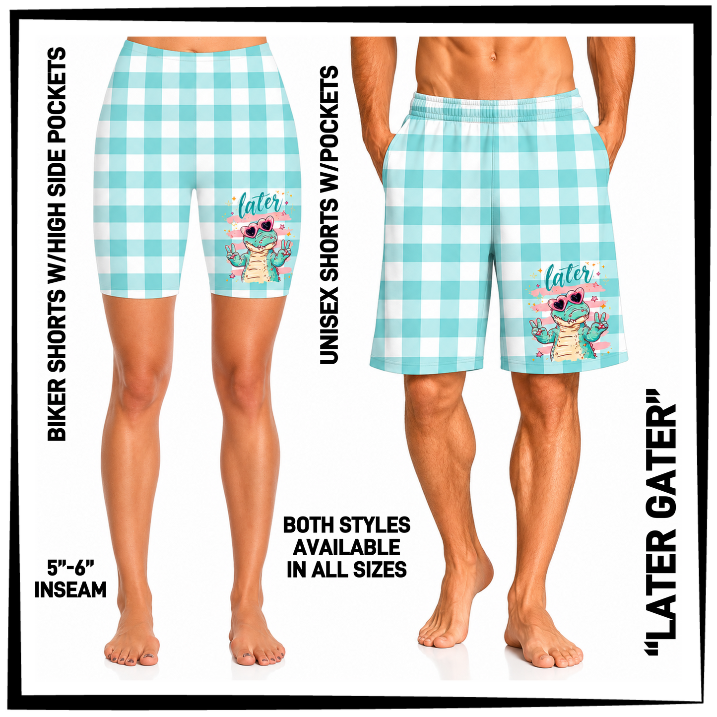 MS1S - Later Gater Biker/Unisex Shorts with Pockets - Preorder Closing 6/4 ETA: Early Aug