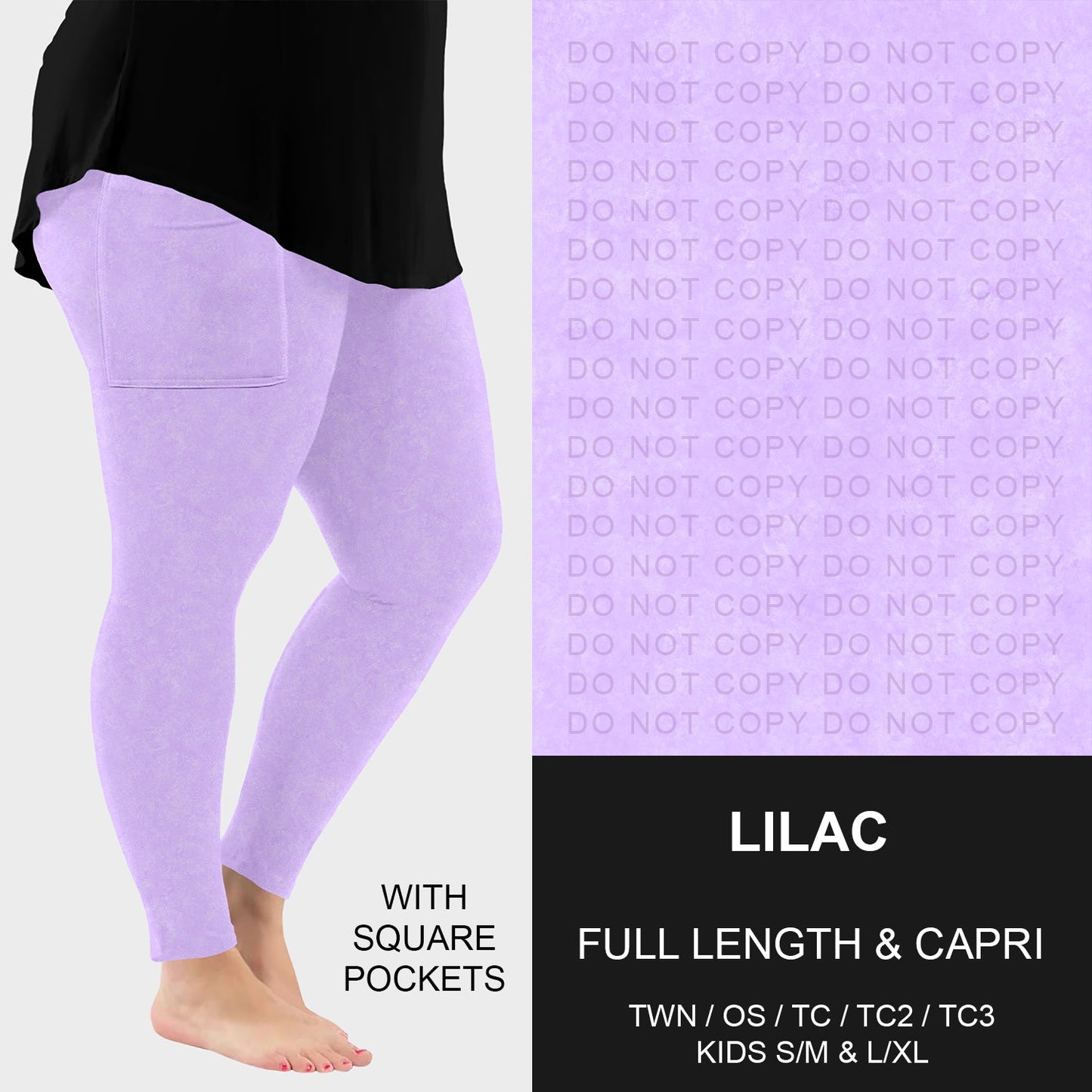 B280 - Preorder Lilac Leggings w/ Pockets (Closes 3/22. ETA: late May)