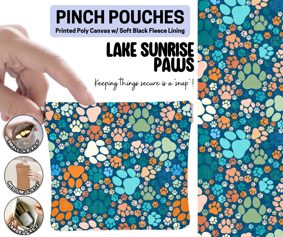 Lake Sunrise Paws Pinch Pouches