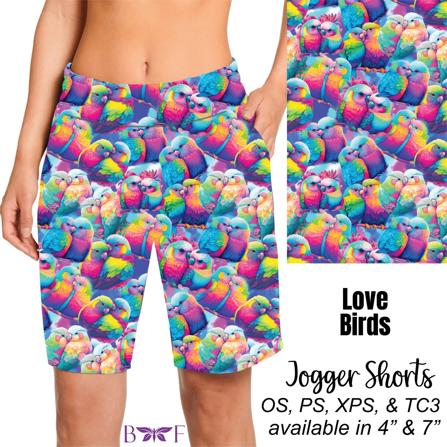 Love Birds Leggings ,Capris and shorts