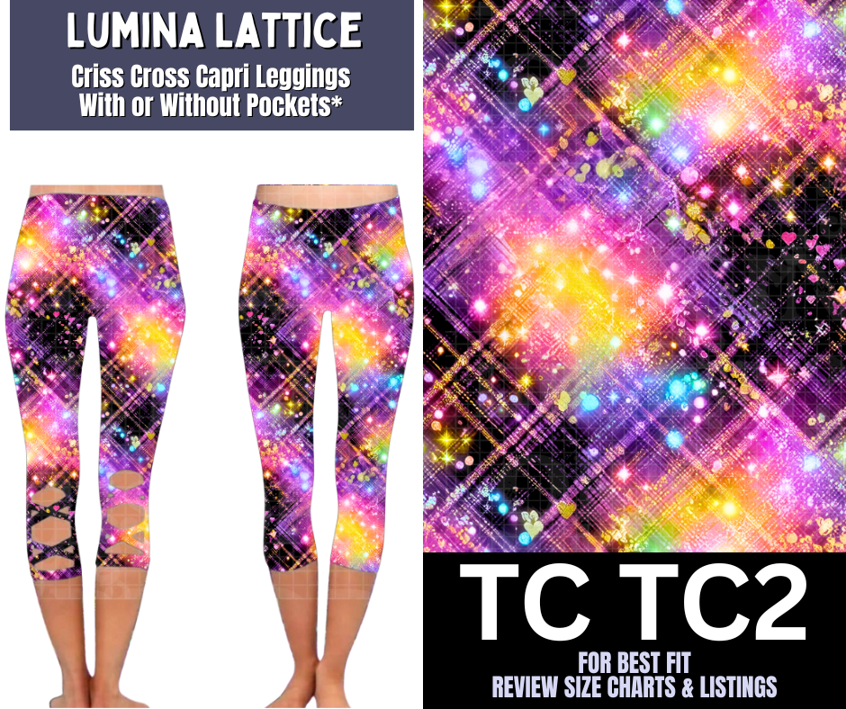 Lumina Lattice Criss Cross Capri w/ Pockets