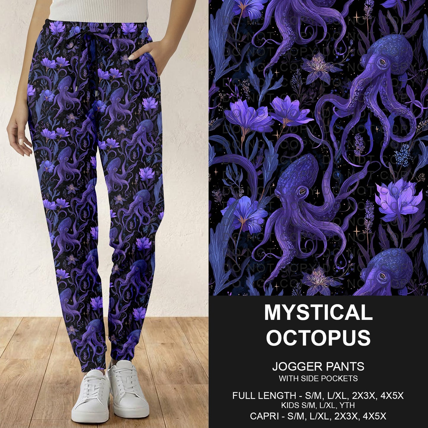 B292 - Preorder Mystical Octopus Joggers (Closes 5/24. ETA: late July)
