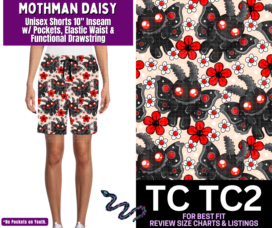 Mothman Daisy Unisex Shorts