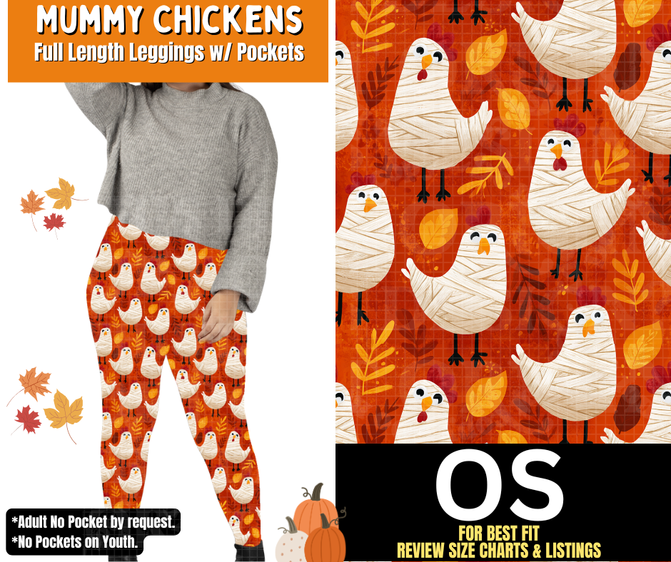 Mummy Chickens Full Length Leggings w/ Pockets
