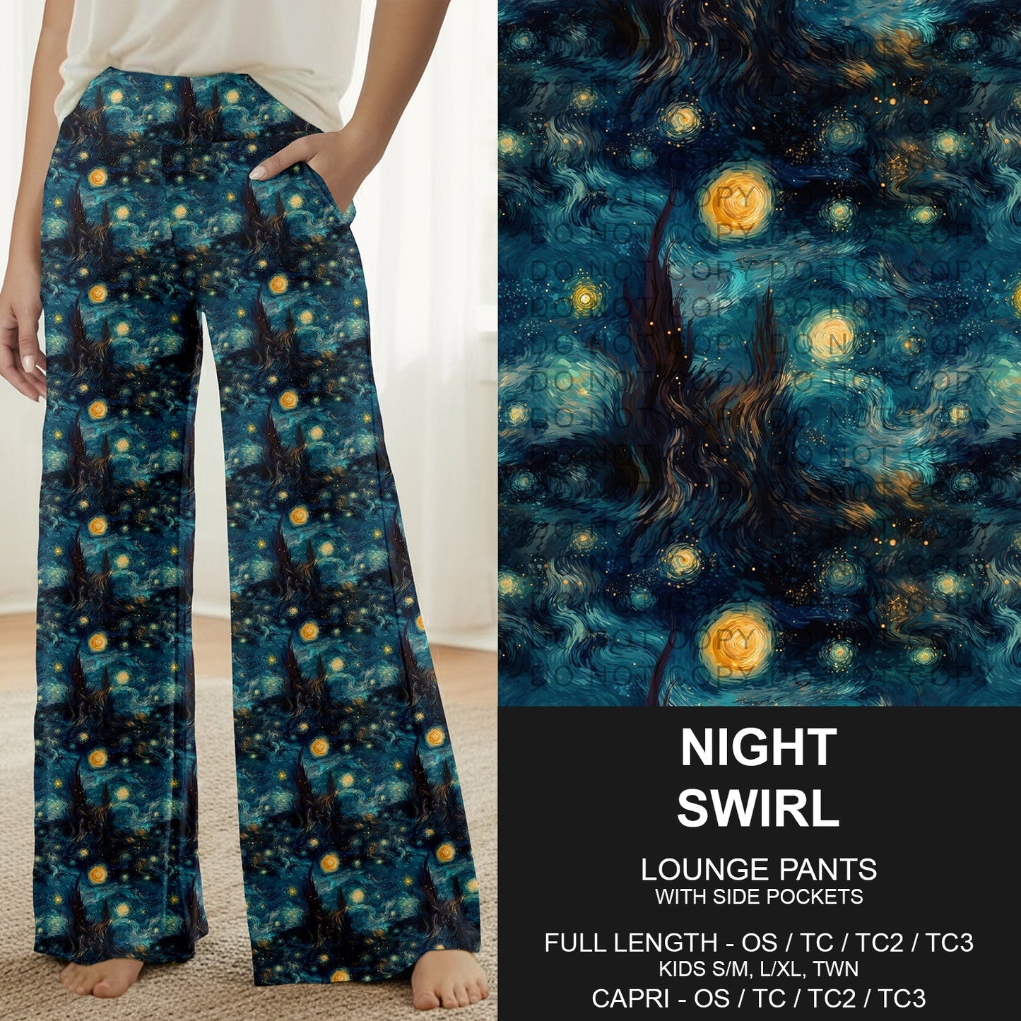 B318 - Preorder Night Swirl Lounge Pants (Closes 10/25. ETA: late Dec.)