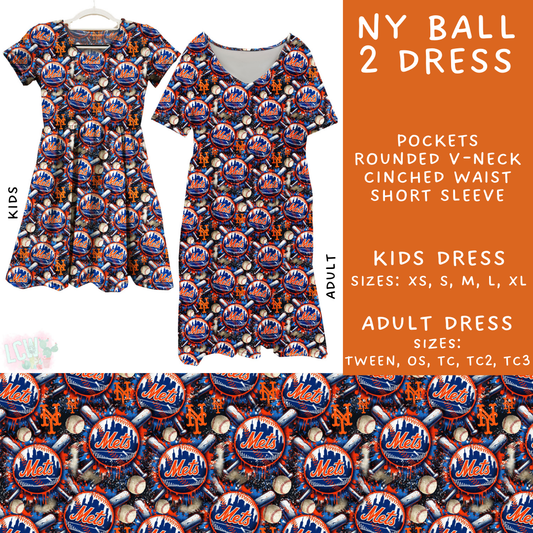 Batch #498 - Strike Out 3 - Closes 3/2 - ETA early May - NY Ball 2 Adult & Kids Dresses
