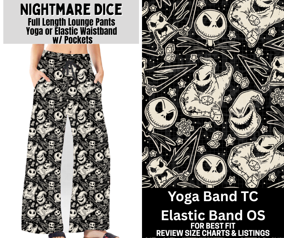 Nightmare Dice Full Length Lounge Pants