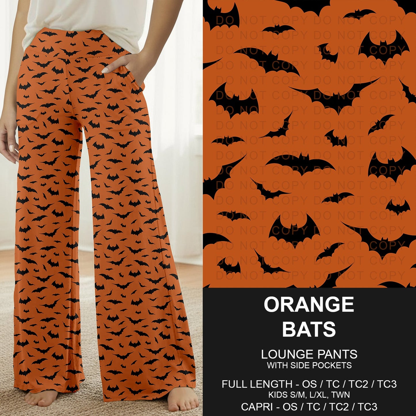 B305 - Preorder Orange Bats Lounge Pants (Closes 8/02. ETA: early Oct.)