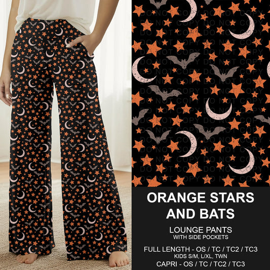 B305 - Preorder Orange Stars and Bats Lounge Pants (Closes 8/02. ETA: early Oct.)