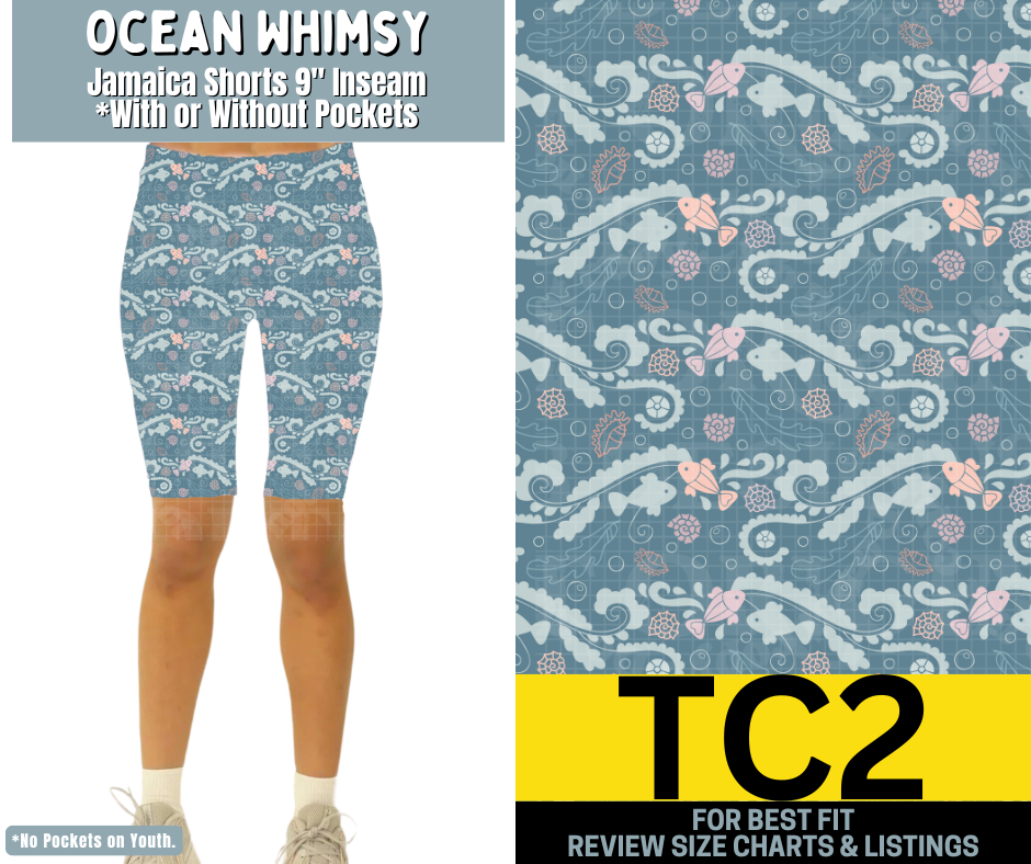 Ocean Whimsy Jamaica Shorts w/ Pockets