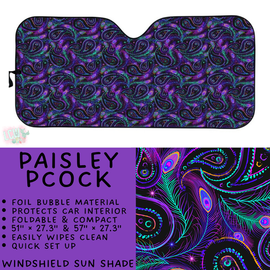 Batch #554 - Car Accessories 3 - Closes 7/10 - ETA early/mid Sept - Paisley PCock Windshield Sun Shade