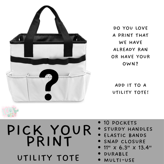 Batch #549 - Utility Tote 2 - Closes 6/29 - ETA late August - Pick Your Print Utility Tote