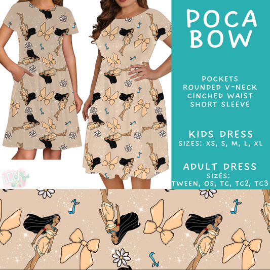 Batch #503 - Princess Bows - Closes 3/13 - ETA mid May - Poca Bow Adult & Kids Dresses