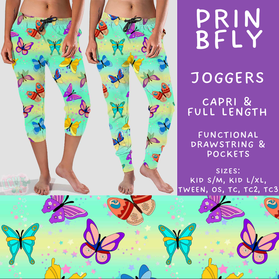 Batch #594 - Magical Faves 25 - Closes 10/5 - ETA early Dec - Prin BFly Full and Capri Length Joggers