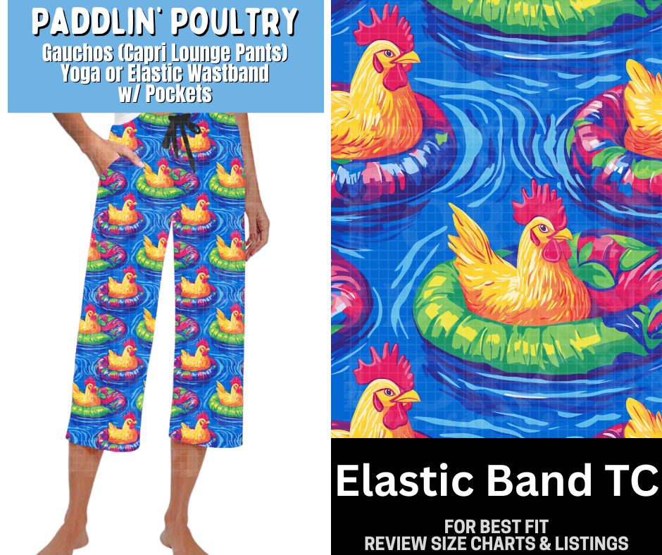 Paddlin' Poultry Capri Gauchos