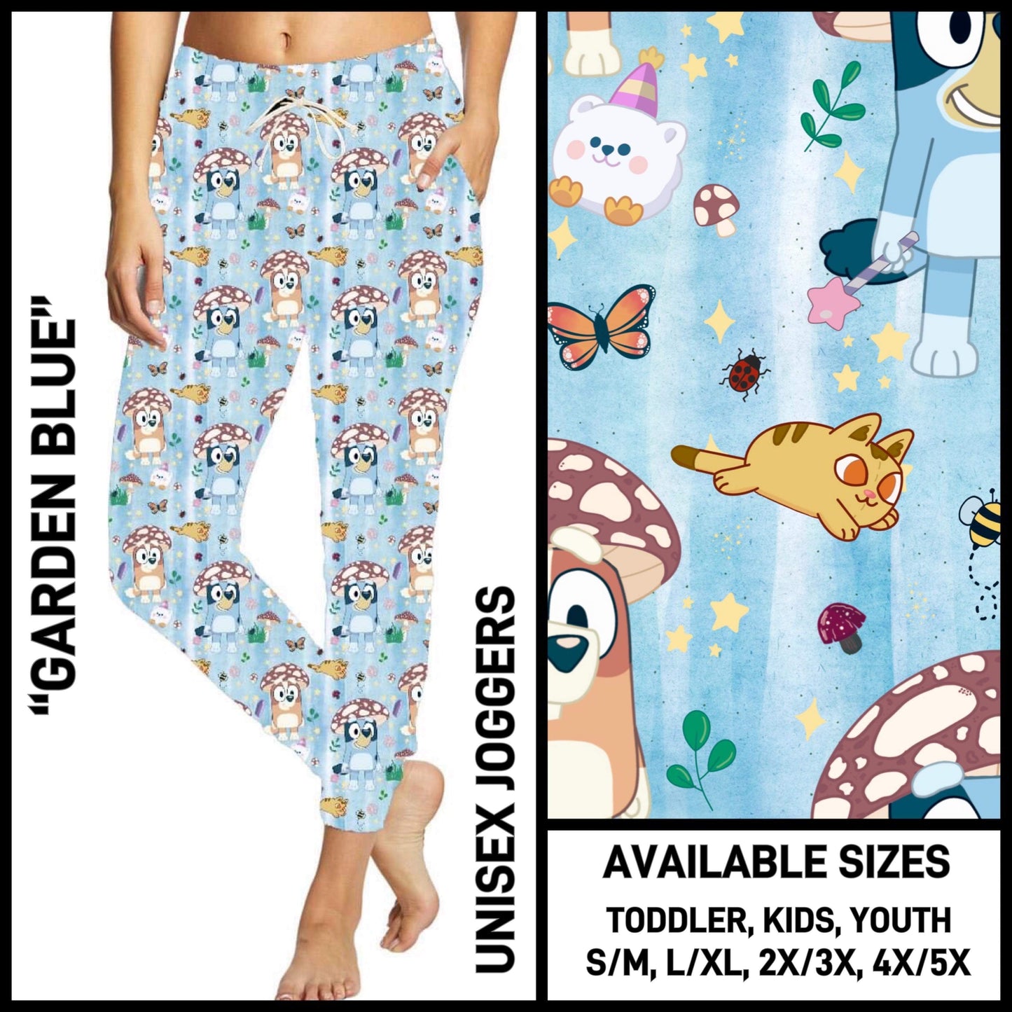 RTS - Garden Blue Unisex Joggers